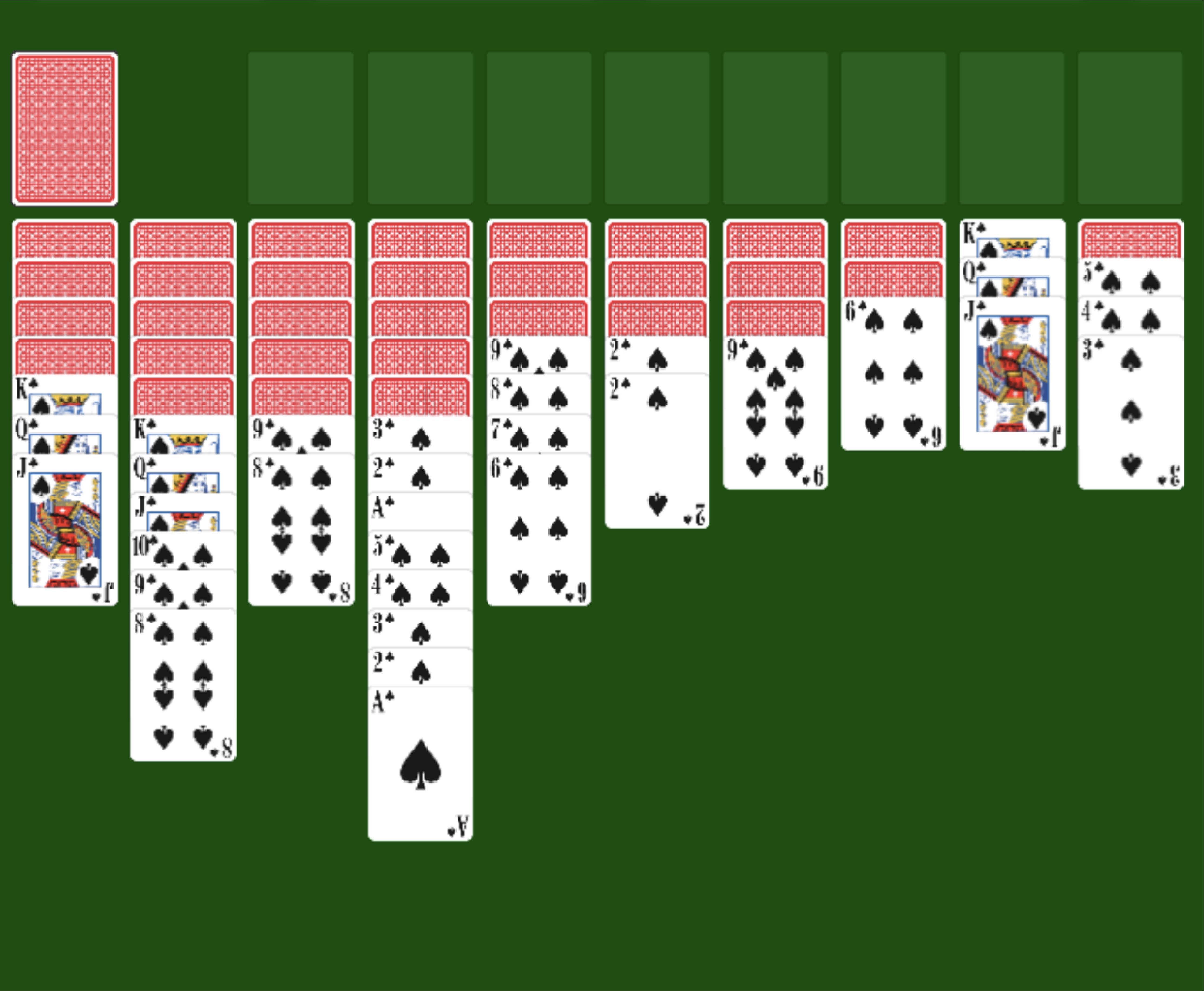 spider solitaire 2 suits free
